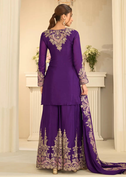 Chinnon Embroidered Sharara Suit Series