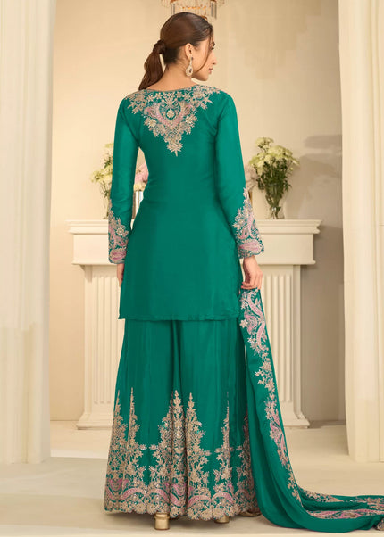 Chinnon Embroidered Sharara Suit Series