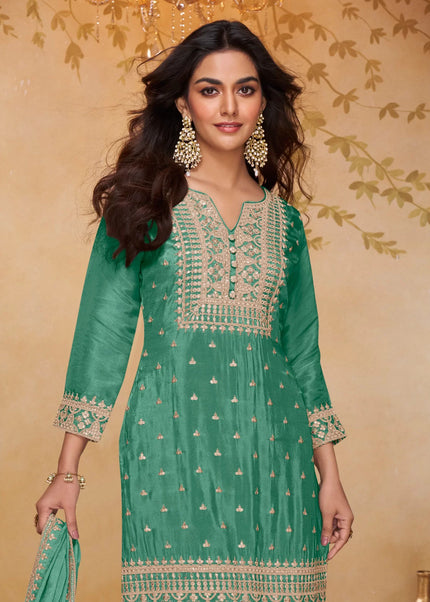 Chinnon Embroidered Gharara Suit Series