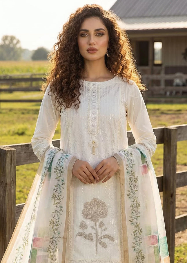 Silk Printed and Embroidered Pant Style Suit Series