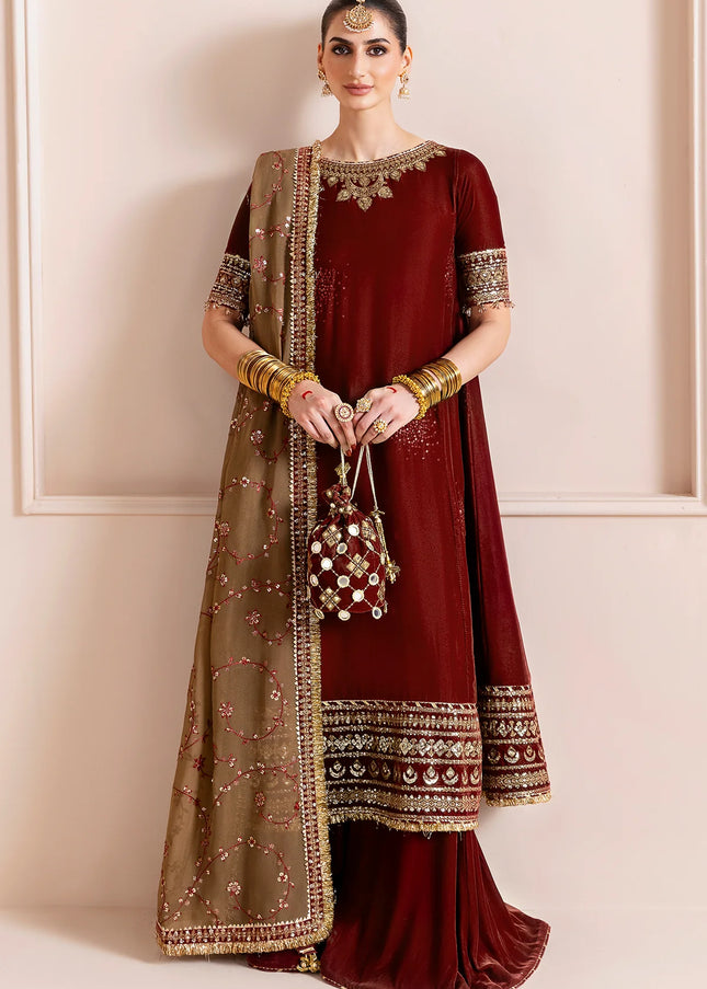 Jazmin | Embroidered Velvet Formal CVF D-13