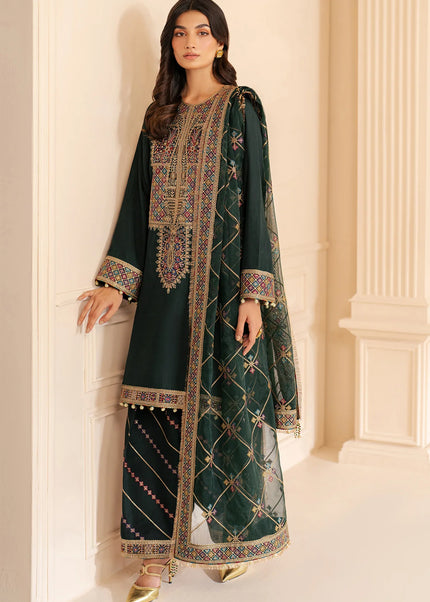 Jazmin | Premium Embroidered Raw Silk UR-7049