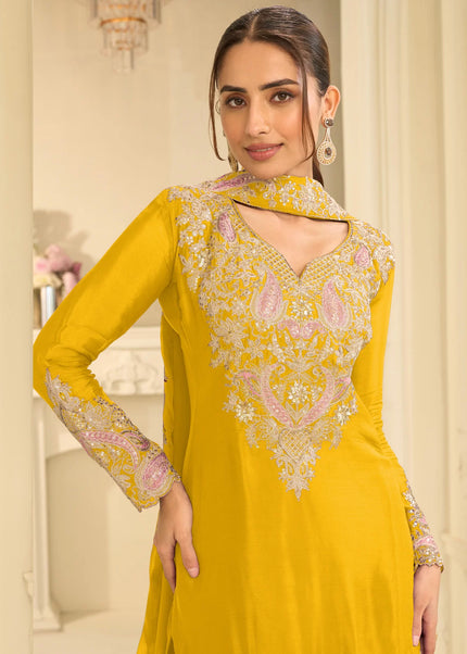 Chinnon Embroidered Sharara Suit Series