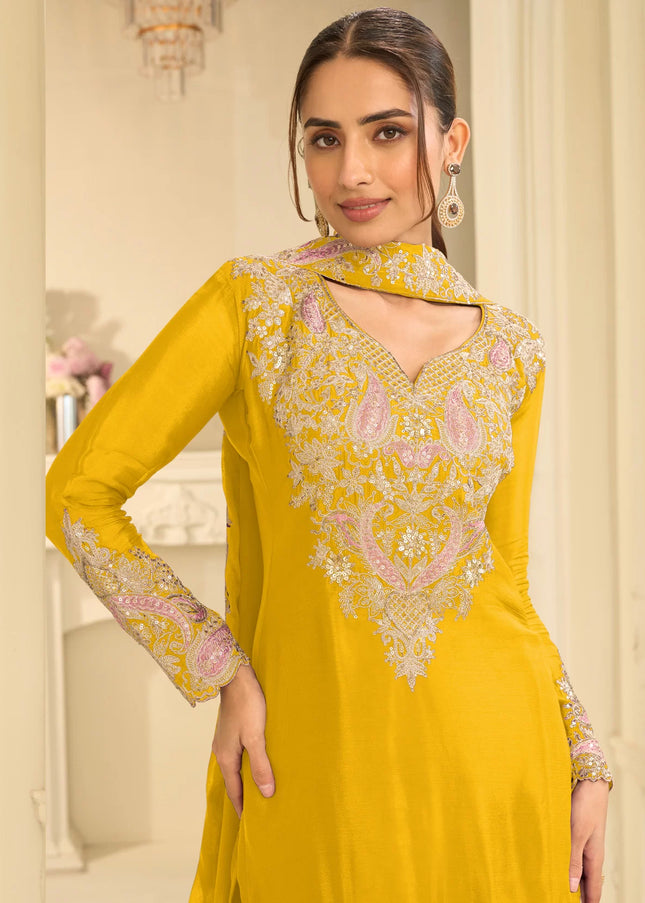 Chinnon Embroidered Sharara Suit Series