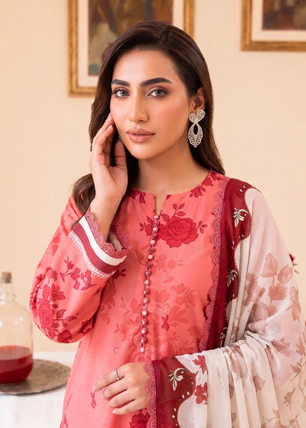 Faiza Faisal | Fnf Prints 2 - Coral Rose