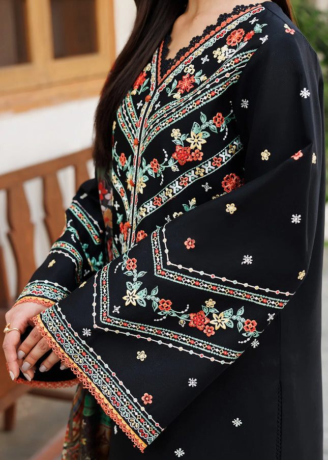 Farasha | Summer Weaves Embroidered Lawn'25 - Midnight Veil