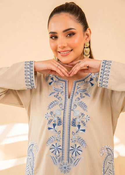 Faiza Faisal | Fnf Co-ord Edit - Beige Cobalt