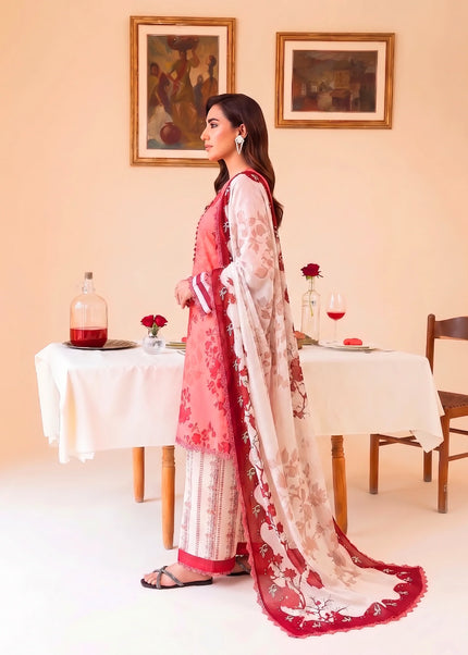 Faiza Faisal | Fnf Prints 2 - Coral Rose