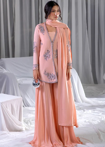 Farrukhzia | Laavni - Peach Pink