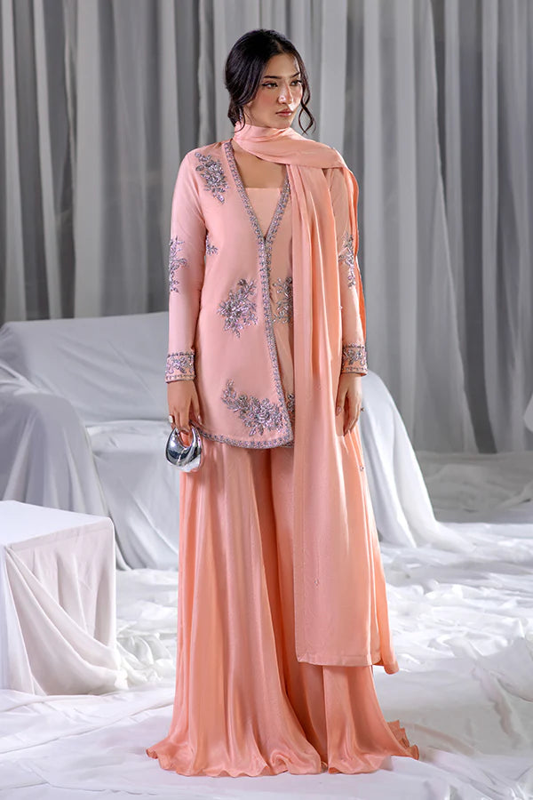 Farrukhzia | Laavni - Peach Pink