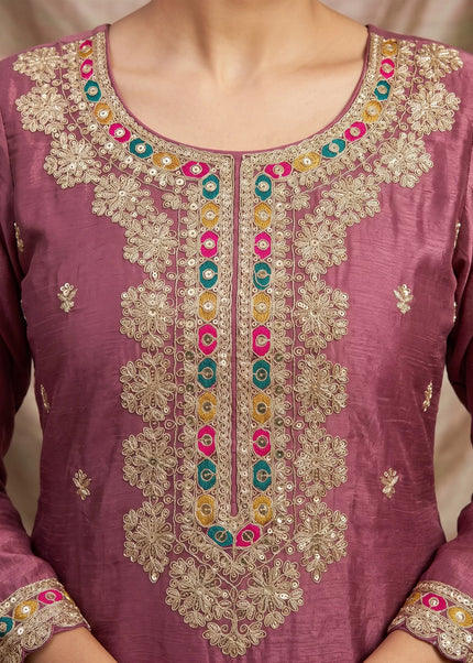 Chinnon Embroidered Sharara Suit Series