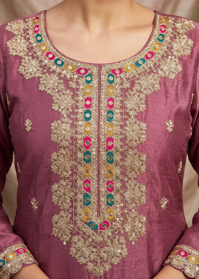 Chinnon Embroidered Sharara Suit Series