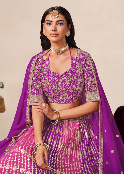 Georgette Embroidered Lehenga Choli Series