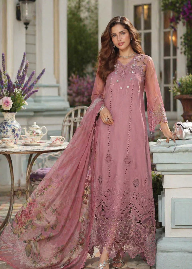 Noor By Saadia Asad | Noor Luxe Chikankari '26 - Rosewood Blush
