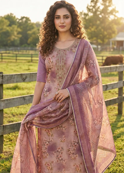 Viscose Printed and Embroidered Pant Style Suit Series