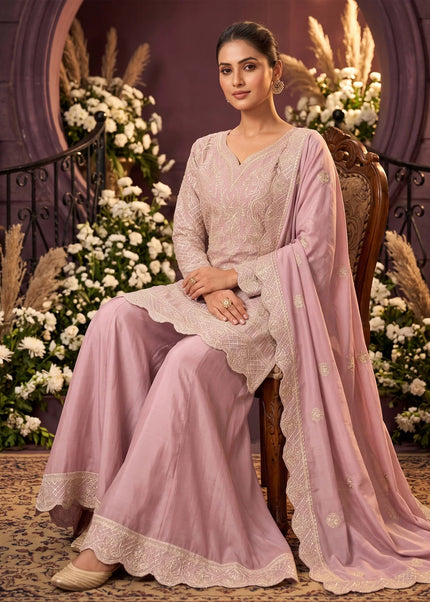 Chinnon Embroidered Sharara Suit Series