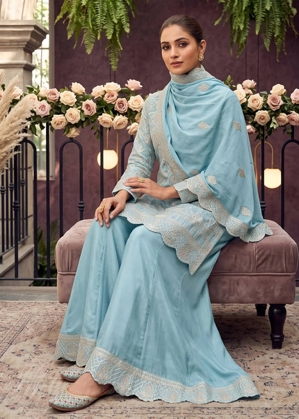 Chinnon Embroidered Sharara Suit Series