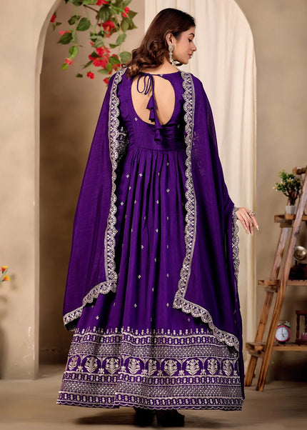 Art Silk Embroidered Anarkali Series