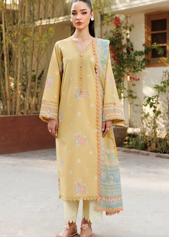 Farasha | Summer Weaves Embroidered Lawn'25 - Sunlit Mellow