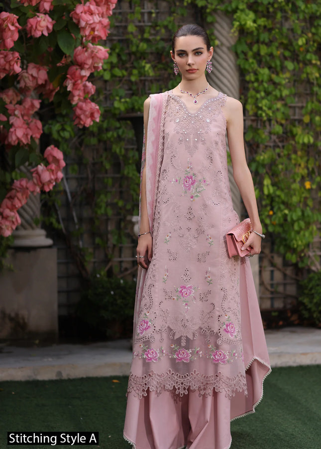 Noor By Saadia Asad | Noor Eid Luxury Schiffli Laserkari' 25 - Pink