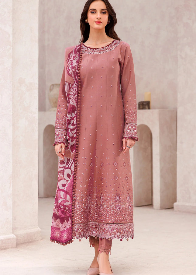 Farasha | Bahaar Embroidered Lawn'25 - Pink Whisper