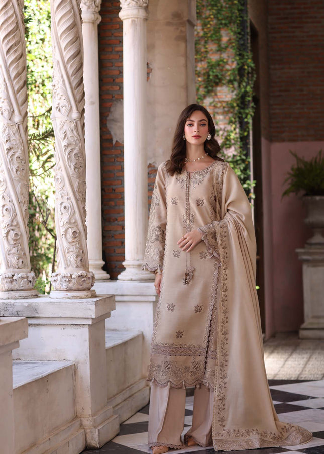 Noor By Saadia Asad | Noor Winter Pashmina Shawls '25 - Caramel Mist