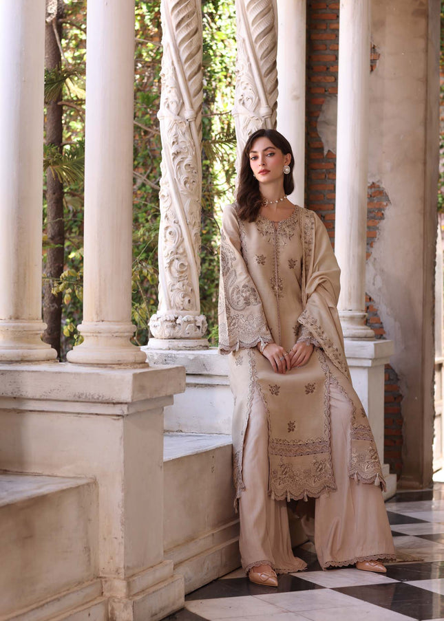 Noor By Saadia Asad | Noor Winter Pashmina Shawls '25 - Caramel Mist