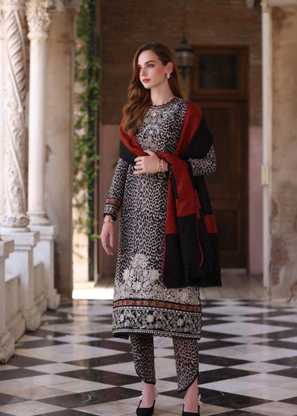 Noor By Saadia Asad | Noor Winter Pashmina Shawls '25 - Noir Safari