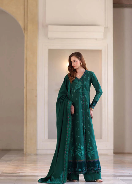 Noor By Saadia Asad | Noor Winter Pashmina Shawls '25 - Emerald Reverie