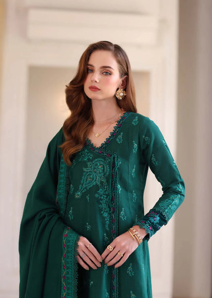 Noor By Saadia Asad | Noor Winter Pashmina Shawls '25 - Emerald Reverie