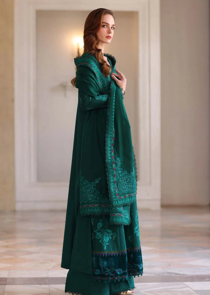 Noor By Saadia Asad | Noor Winter Pashmina Shawls '25 - Emerald Reverie