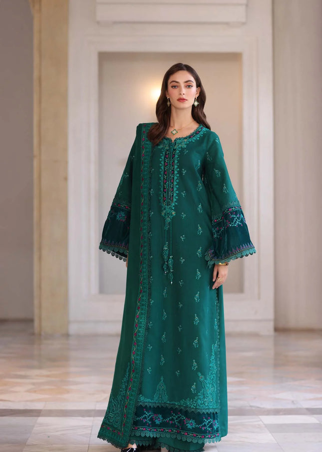 Noor By Saadia Asad | Noor Winter Pashmina Shawls '25 - Emerald Reverie