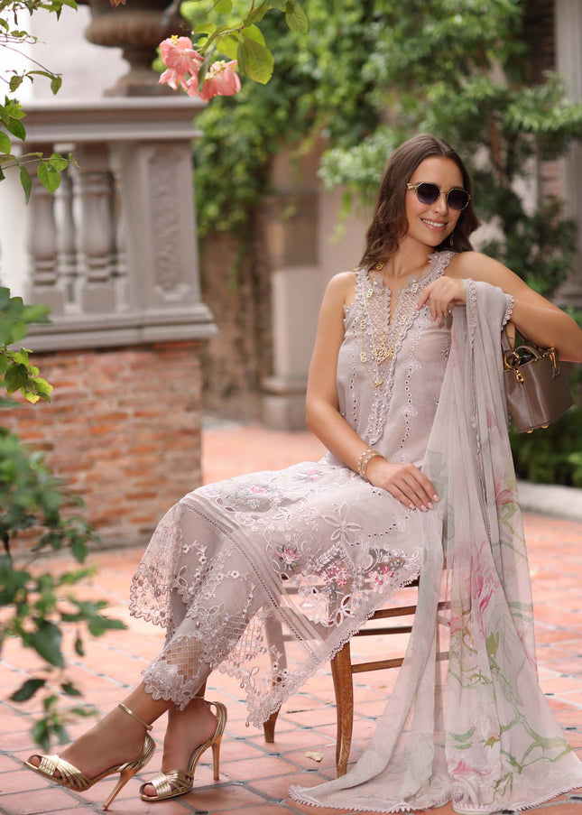 Noor By Saadia Asad | Noor Eid Luxury Schiffli Laserkari' 25 - Mink