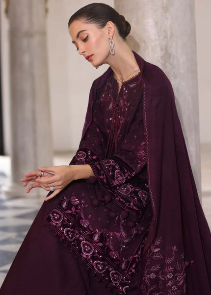 Noor By Saadia Asad | Noor Winter Pashmina Shawls '25 - Damson