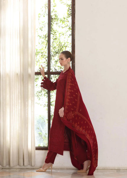 Noor By Saadia Asad | Noor Winter Pashmina Shawls '25 - Ember