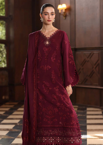 Noor By Saadia Asad | Noor Winter Pashmina Shawls '25 - Royal Claret