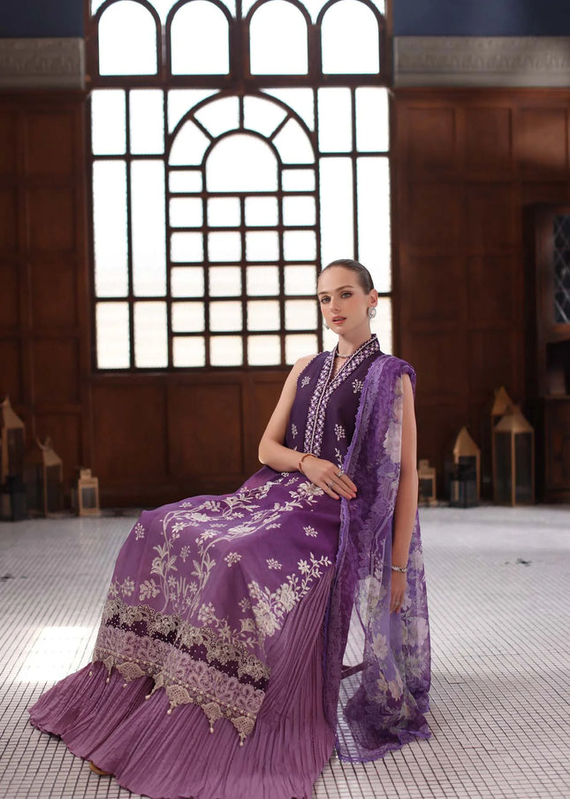 Noor By Saadia Asad | Noor Eid Luxury Schiffli Laserkari' 25 - Purple