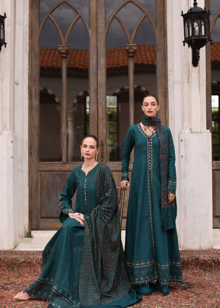 Noor By Saadia Asad | Noor Winter Pashmina Shawls '25 - Teal Empress