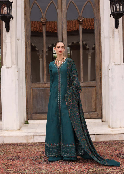 Noor By Saadia Asad | Noor Winter Pashmina Shawls '25 - Teal Empress