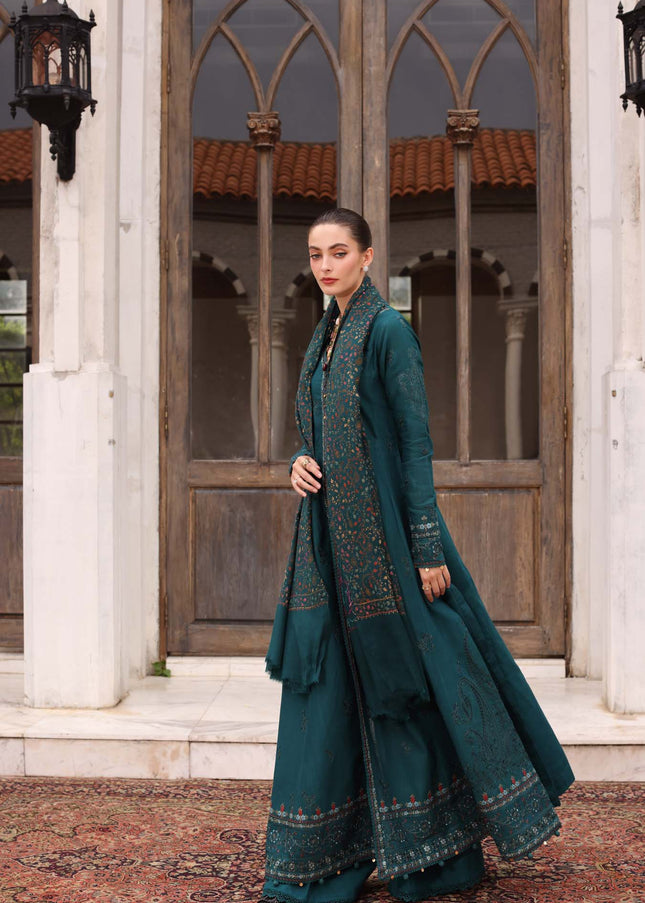 Noor By Saadia Asad | Noor Winter Pashmina Shawls '25 - Teal Empress