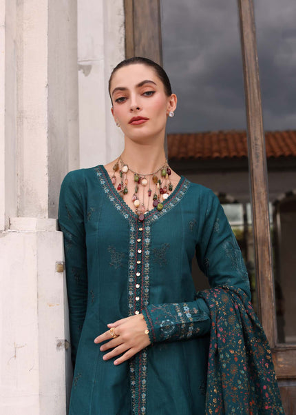 Noor By Saadia Asad | Noor Winter Pashmina Shawls '25 - Teal Empress