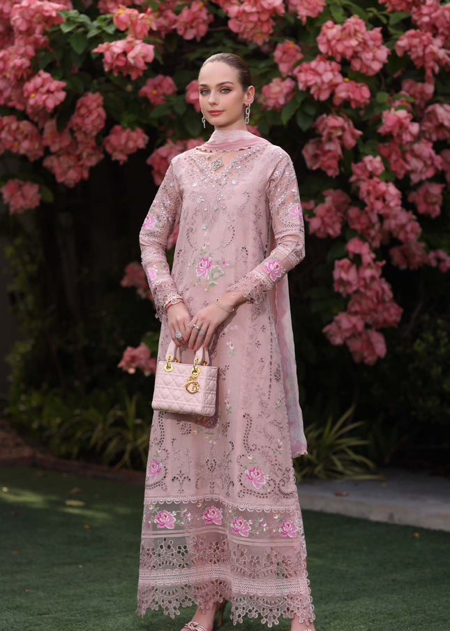Noor By Saadia Asad | Noor Eid Luxury Schiffli Laserkari' 25 - Pink