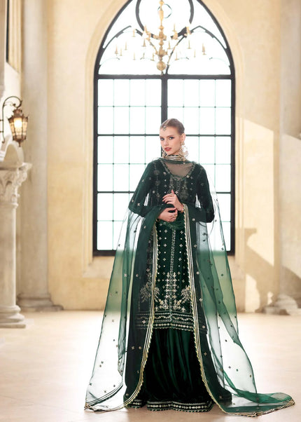 Noor By Saadia Asad | Noor Handcrafted Velvet '25 - Zamurrud