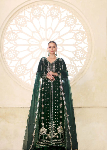 Noor By Saadia Asad | Noor Handcrafted Velvet '25 - Zamurrud