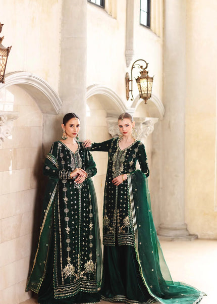 Noor By Saadia Asad | Noor Handcrafted Velvet '25 - Zamurrud