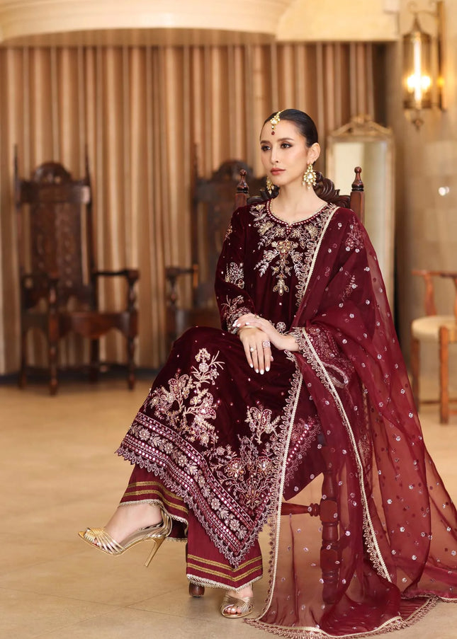 Noor By Saadia Asad | Noor Handcrafted Velvet '25 - Naqsh