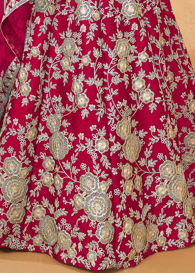 Pink Embroidered Lehenga Choli