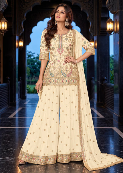Chinnon Embroidered Sharara Suit Series