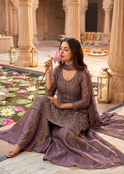 Premium N C Moss Embroidered Sharara Suit Series