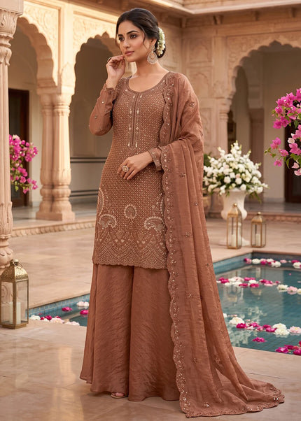 Premium N C Moss Embroidered Sharara Suit Series